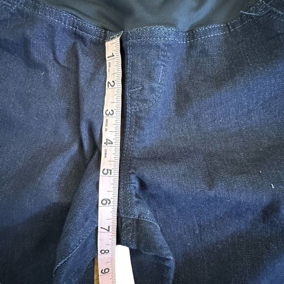 Isabel Maternity ~ Over the Tummy Dark Denim Jeggings ~ crossover low back waist - Picture 5 of 9